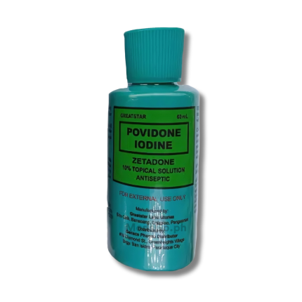 Image of ZETADONE POVIDONE-IODINE 10MG / 100ML (10% W/V) TOPICAL SOLUTION 60ML