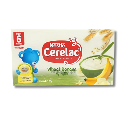 Image of CERELAC INFANT CEREALS WHEAT BANANA & MILK 6 MONTHS TO 2 YEARS 120G