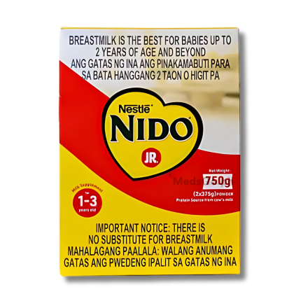 Image of NIDO JR. MILK SUPPLEMENT FOR 1-3 YEARS OLD 750G (2X375G)