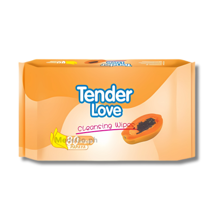 Image of TENDER LOVE CLEANSING WIPES 80'S PAPAYA