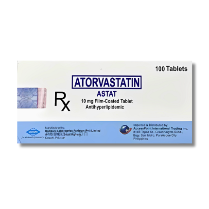 ASTAT Atorvastatin 10mg - 1 Tablet price in the Philippines | MedsGo ...