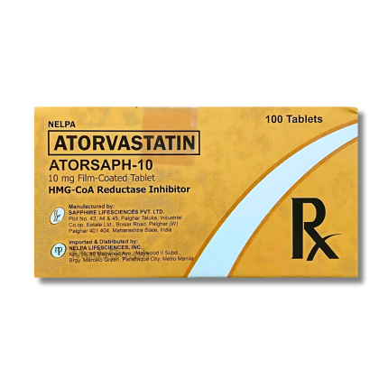 ATORSAPH Atorvastatin 10mg - 1 Tablet price in the Philippines | MedsGo ...