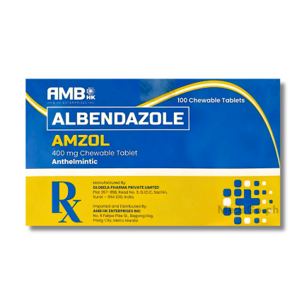 Image of AMZOL ALBENDAZOLE 400MG - 1 CHEWABLE TABLET