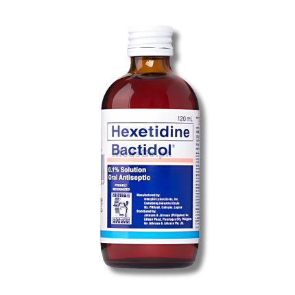 Image of BACTIDOL HEXETIDINE 0.1% SOLUTION 120ML