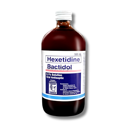 Image of BACTIDOL HEXETIDINE 0.1% SOLUTION 500ML