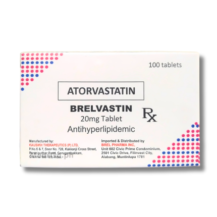 Image of BRELVASTIN ATORVASTATIN 20MG - 1 TABLET