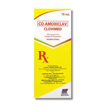 Image of CLOVIMED CO-AMOXICLAV 457MG / 5ML POWDER FOR SUSPENSION 70ML