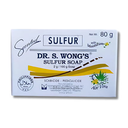 Image of DR. S. WONG'S SULFUR SOAP (SCENTED WITH MOISTURIZER) SULFUR 2G / 100G SOAP 80G