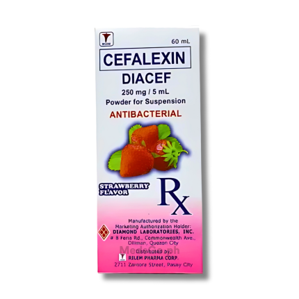 Image of DIACEF CEFALEXIN MONOHYDRATE 250MG / 5ML POWDER FOR SUSPENSION 60ML