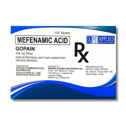 Image of GOPAIN MEFENAMIC 500MG - 1 BOX X 100 TABS
