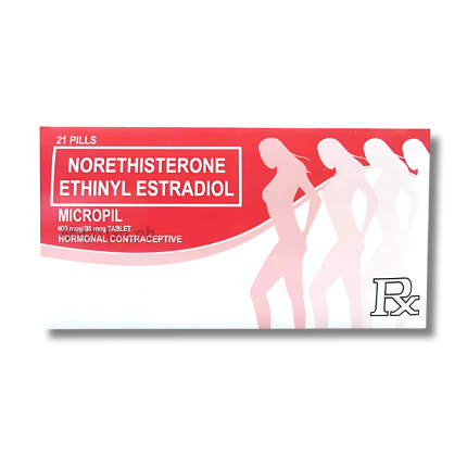 Image of MICROPIL NORETHISTERONE / ETHINYLESTRADIOL 400MCG / 35MCG TABLET 21'S