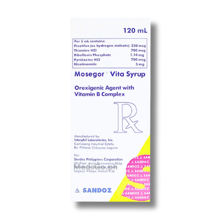 Image of MOSEGOR PIZOTIFEN / VITAMIN B COMPLEX SYRUP 120ML