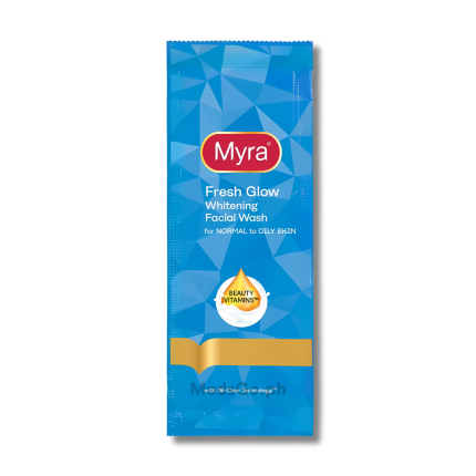 Image of MYRA WHITENING FACIAL WASH 10ML BLUE
