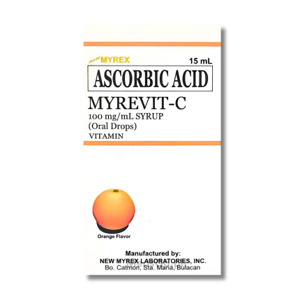 Image of MYREVIT-C ASCORBIC ACID 100MG / ML ORAL DROPS 15ML ORANGE