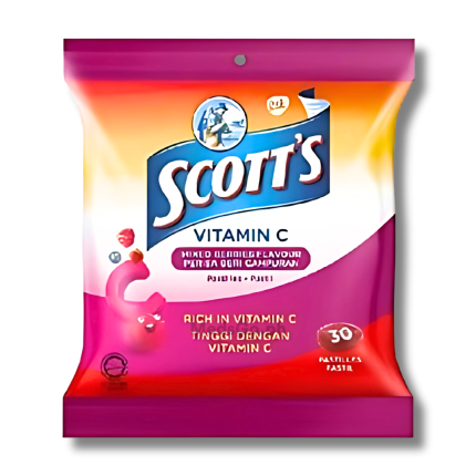 Image of SCOTT'S VITAMIN C 30MG PASTILLE 30'S MIXED BERRIES