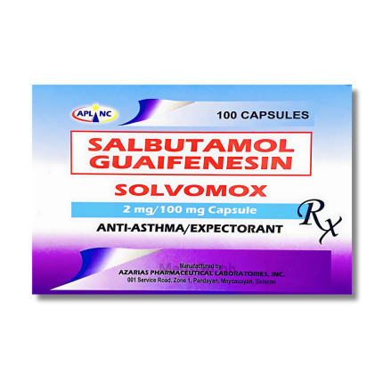 Image of SOLVOMOX SALBUTAMOL / GUAIFENESIN 2MG / 100MG - 1 CAPSULE