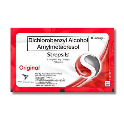 Image of STREPSILS ORIGINAL DICHLOROBENZYL ALCOHOL / AMYLMETACRESOL 1.2MG / 600MCG LOZENGE 8'S