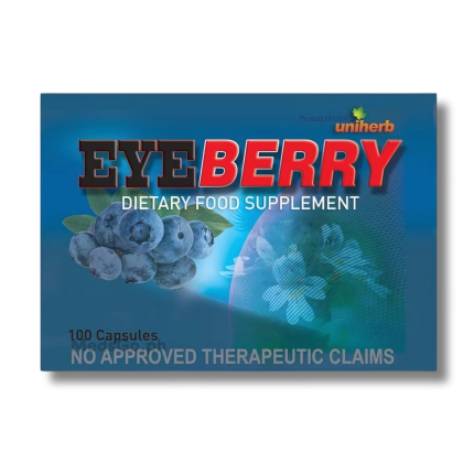 Image of UNIHERB EYEBERRY EYE BRIGHT FLOWER EXTRACT / BILLBERRY BERRIES 444MG / 75MG - 1 CAPSULE
