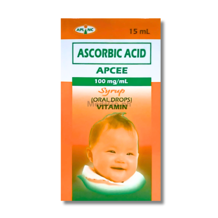 Image of APCEE ASCORBIC ACID 100MG / ML ORAL DROPS 15ML ORANGE