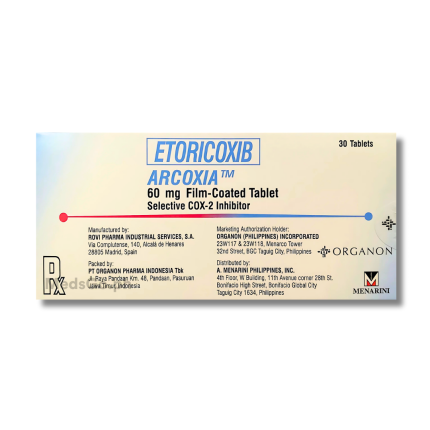 Image of ARCOXIA ETORICOXIB 60MG FILM-COATED TABLET 1'S