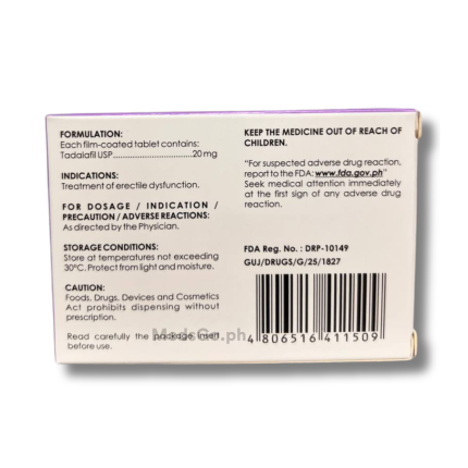 Image of DALAFIL TADALAFIL 20MG - 10 TABS