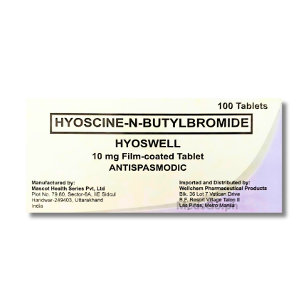 Image of HYOSWELL HYOSCINE N-BUTYLBROMIDE 10MG - 1 TABLET