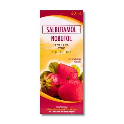 Image of NOBUTOL SALBUTAMOL 2MG / 5ML - 60ML SYRUP STRAWBERRY