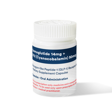 Image of COMPOUNDED ORAL SEMAGLUTIDE 14MG + CYANOCOBALAMIN (B12) 50MCG CAPSULE