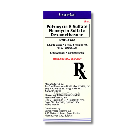 Image of PND-CARE POLYMYXIN B SULFATE / NEOMYCIN SULFATE / DEXAMETHASONE EAR DROPS EAR DROPS 5ML