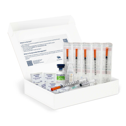 Image of COMPOUNDED SEMAGLUTIDE 5MG - LYOPHILIZED POWDER + STERILE WATER FOR INJECTION