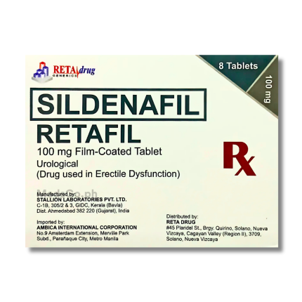Image of RETAFIL SILDENAFIL 100MG - 1 TABLET
