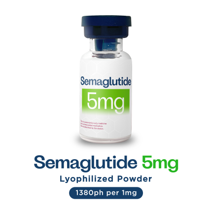 Image of COMPOUNDED SEMAGLUTIDE 5MG - LYOPHILIZED POWDER + STERILE WATER FOR INJECTION