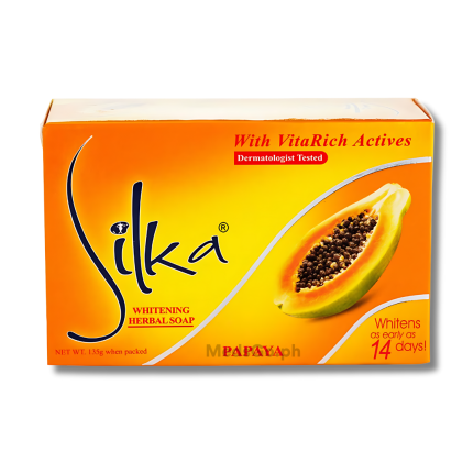 Image of SILKA PAPAYA WHITENING HERBAL SOAP 135G