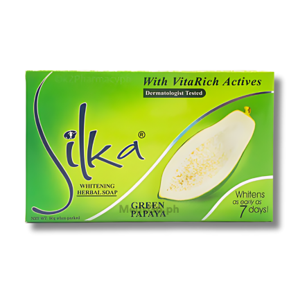 Image of SILKA WHITENING HERBAL SOAP GREEN PAPAYA 90G