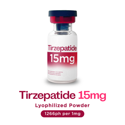Image of COMPOUNDED TIRZEPATIDE 15MG - LYOPHILIZED POWDER + STERILE WATER FOR INJECTION