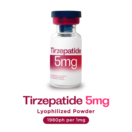 Image of COMPOUNDED TIRZEPATIDE 5MG - LYOPHILIZED POWDER + STERILE WATER FOR INJECTION