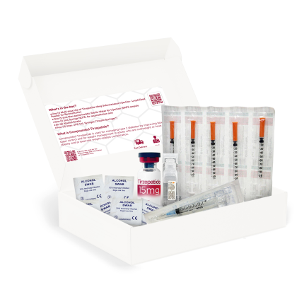 Image of COMPOUNDED TIRZEPATIDE 15MG - LYOPHILIZED POWDER + STERILE WATER FOR INJECTION