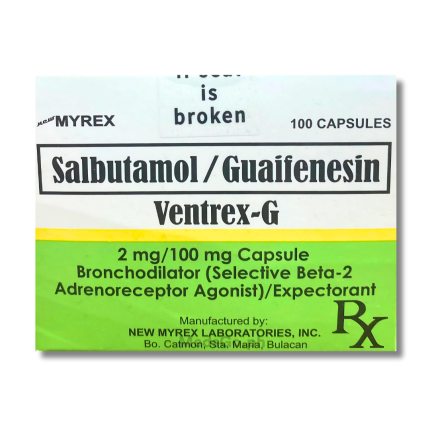 Image of VENTREX-G SALBUTAMOL / GUAIFENESIN 2MG / 100MG - 1 CAPSULE