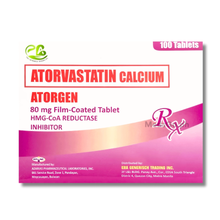 ATORGEN Atorvastatin 80mg - 1 Tablet price in the Philippines | MedsGo ...