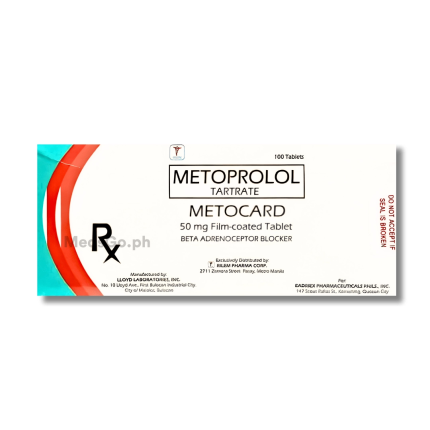 METOCARD Metoprolol 50mg - 1 Tablet price in the Philippines | MedsGo ...
