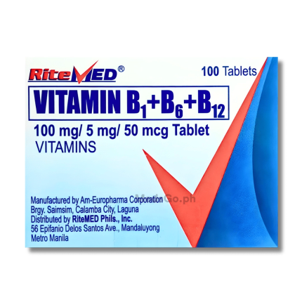 RITEMED Vitamin B1 / Vitamin B6 / Vitamin B12 100mg / 5mg / 50mcg - 1 ...