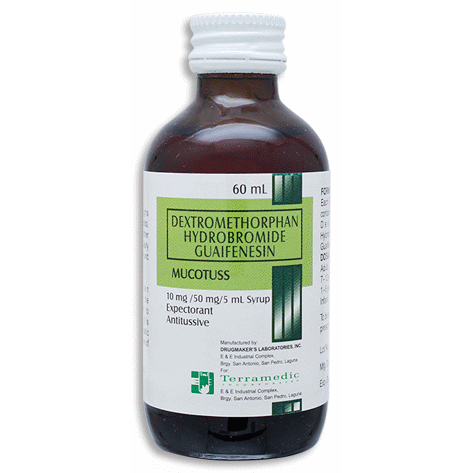 MUCOTUSS Dextromethorphan Hydrobromide / Guaifenesin 10mg / 50mg per