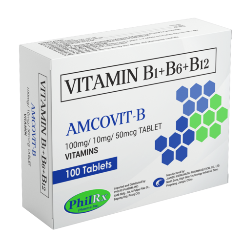 AMCOVIT-B Vit. B1 / Vit. B6 / Vit. B12 100mg / 10mg / 50mcg Tablet 100 ...