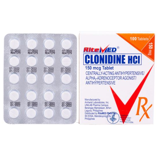 RITEMED Clonidine Hydrochloride 150mcg Tablet 1's price in the Philippines MedsGo Pharmacy