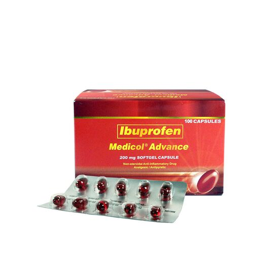 MEDICOL ADVANCE Ibuprofen 200mg 1 Capsule price in the Philippines