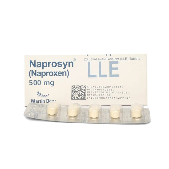 Buy Naprosyn lle naproxen 500mg tablet 1's online with MedsGo. Price from