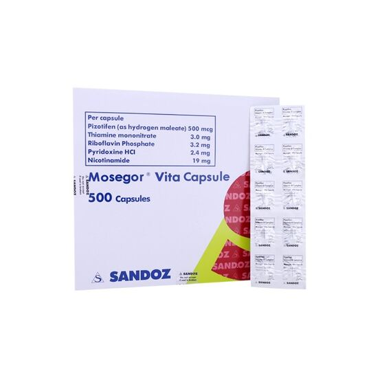 MOSEGOR VITA Pizotifen / Vitamin B Complex Capsule 1's price in the Philippines MedsGo Pharmacy