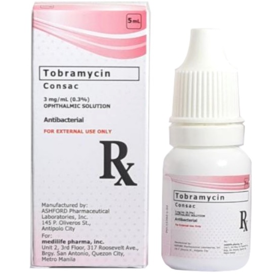 CONSAC Tobramycin 3mg / mL (0.3% w/v) Ophthalmic Solution 5mL price in ...