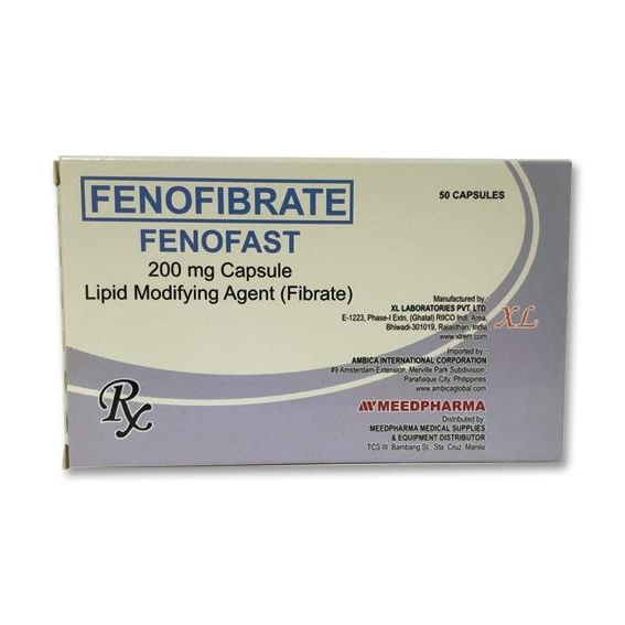FENOFAST Fenofibrate 200mg Capsule 50's price in the Philippines