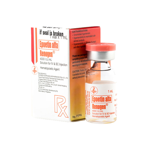 RENOGEN Epoetin Alfa Human Erythropoietin) 4000IU / mL